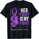 Purple Ribbon Survivor Fighter Sjogren's Syndrome Awareness T-Shirt - T-Shirt | Black