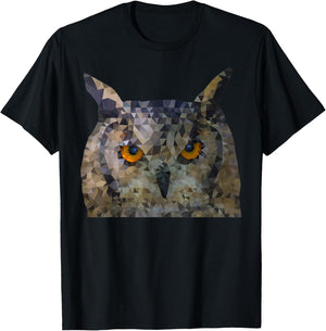 Owl polygon style T-Shirt - T-Shirt | Black