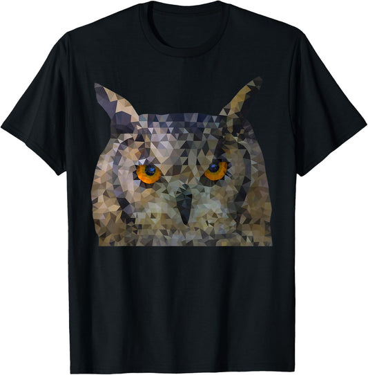 Owl polygon style T-Shirt - T-Shirt | Black