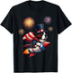 Saint Bernard Rocket Fireworks Independence USA Patriotic T-Shirt - T-Shirt | Black