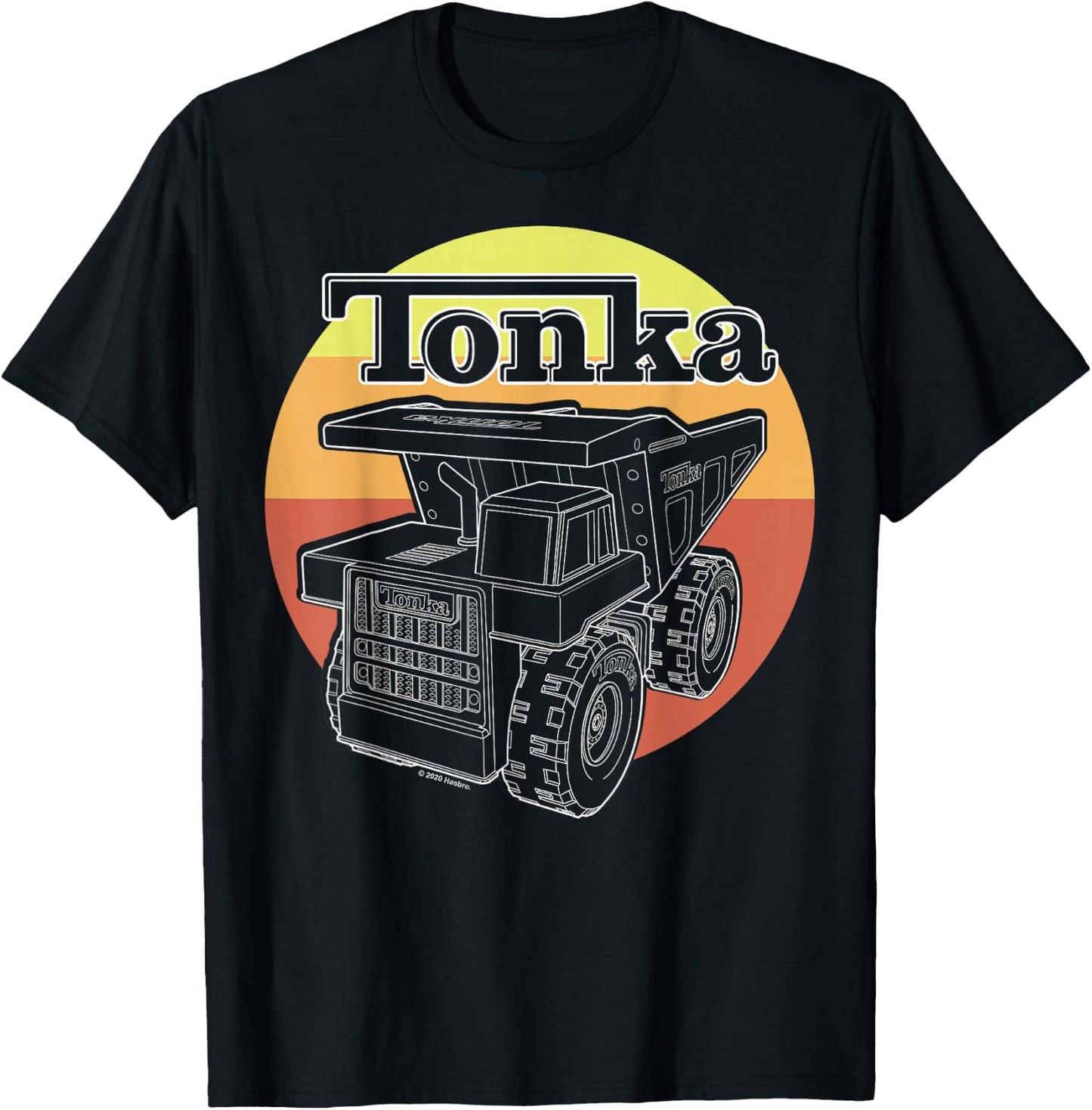 Tonka Retro Sunset Stripe Vintage Truck Logo T-Shirt - T-Shirt | Black