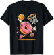 Funny Donut Dunking Basketball Food Champ Sports Donut T-Shirt - T-Shirt | Black