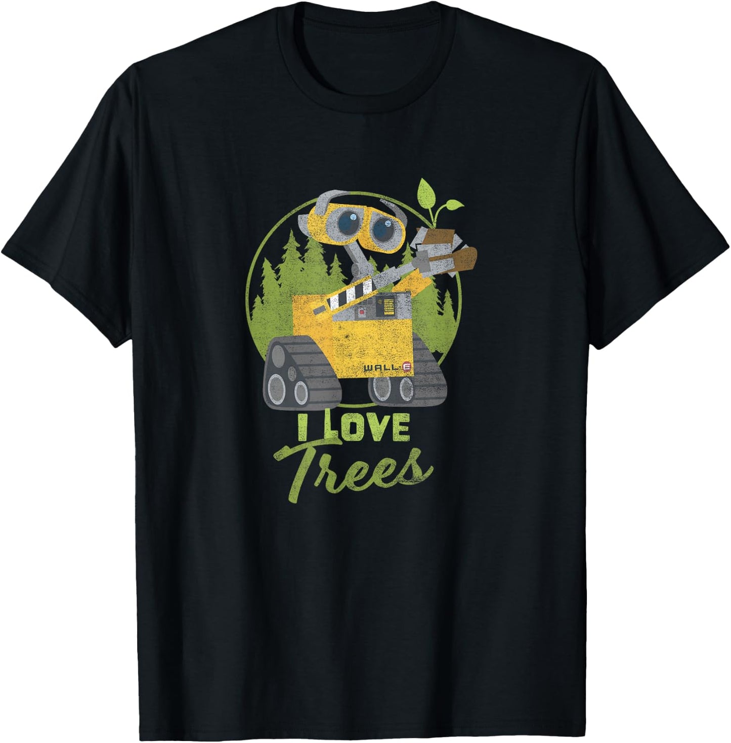 Disney Pixar Earth Day Wall-E I Love Trees T-Shirt - T-Shirt | Black