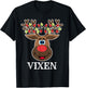 Santa Reindeer Vixen Xmas Group Costume T-Shirt - T-Shirt | Black