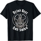Baphomet Goat Pentagram Drink Beer Hail Satan Occultism T-Shirt - T-Shirt | Black