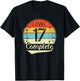 Level 17 Complete Retro 17th Wedding Anniversary T-Shirt - T-Shirt | Black