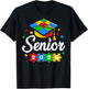 Senior Autism Graduate 2026 Autism Graduation Senior 2026 T-Shirt - T-Shirt | Black