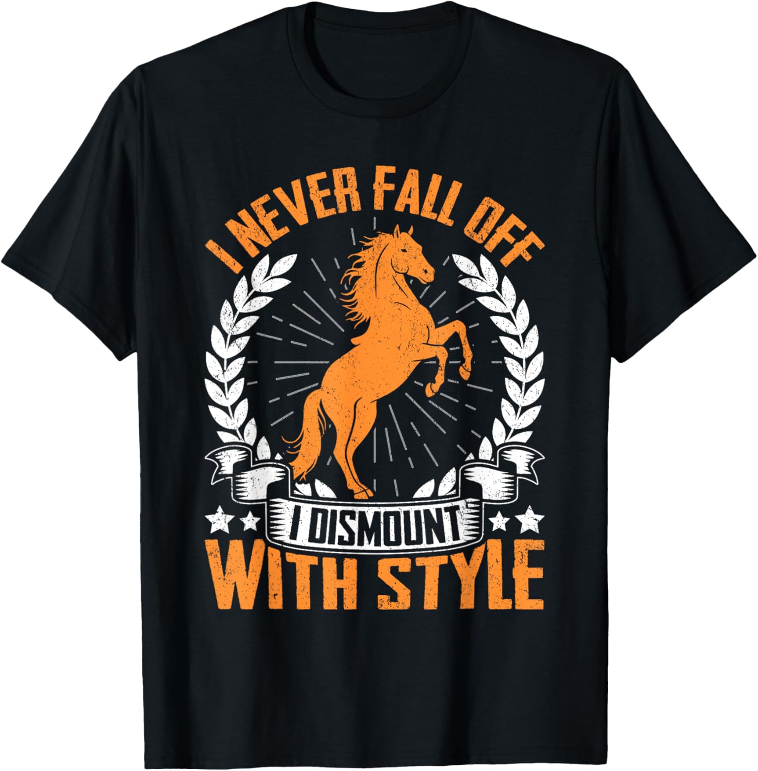 Funny Horse Shirt Women Kids Horse Lover Graphic T-Shirt - T-Shirt | Black