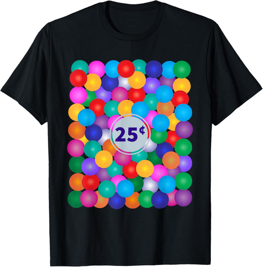 Gumball Machine Costume Candy 25cRainbow Gum Balls Halloween T-Shirt - T-Shirt | Black