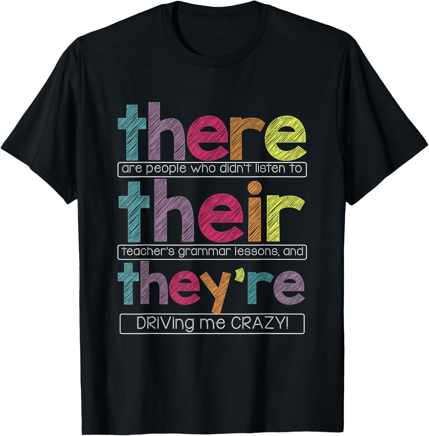 There Are People Who Didn't Listen To Their Teachers Grammar T-Shirt - T-Shirt | Black