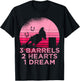 Horse Barrel Racing 3 Barrels 2 Hearts 1 Dream Rodeo Pink T-Shirt - T-Shirt | Black