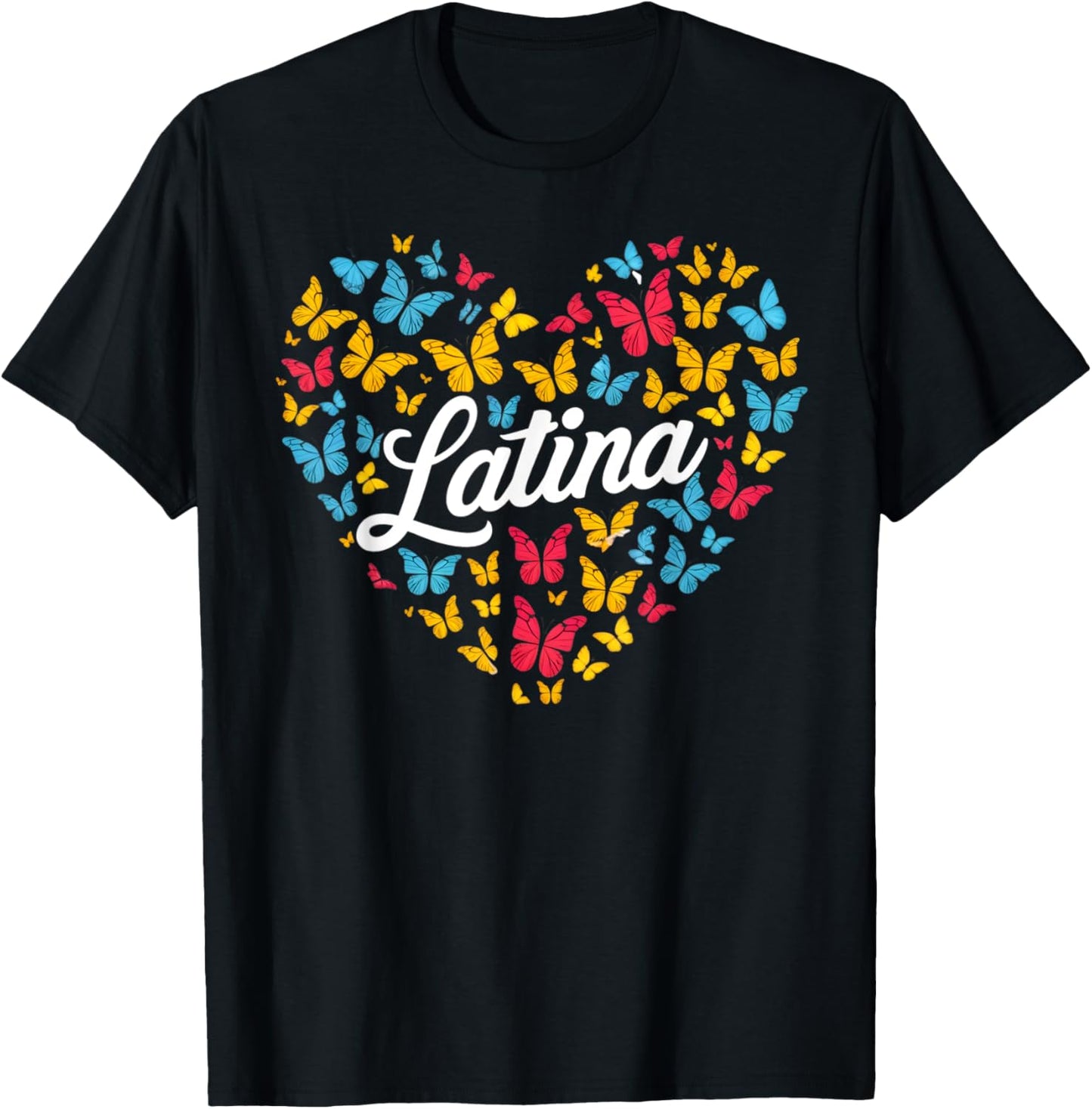 Hispanic Heritage Month Latino Butterfly T-Shirt - T-Shirt | Black
