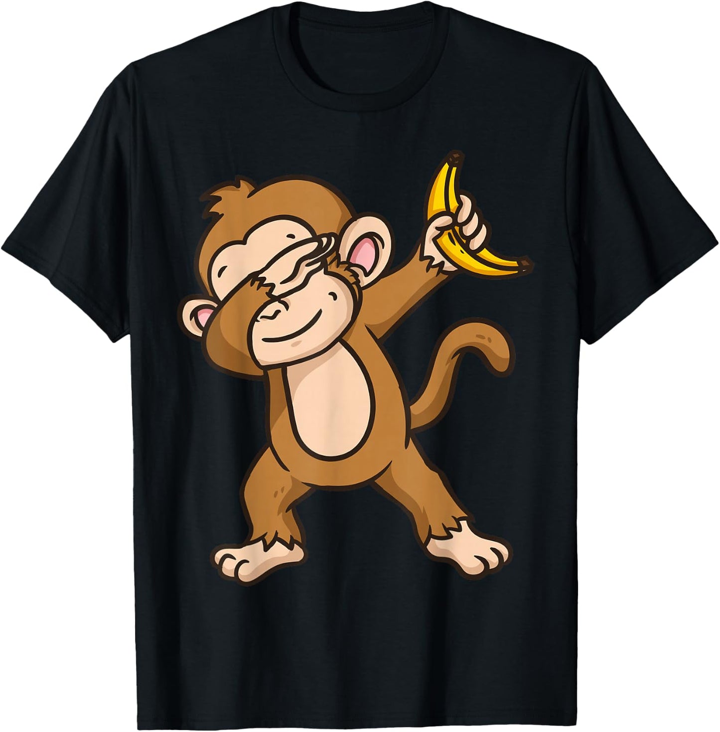 Monkey Dabbing Funny T-Shirt - T-Shirt | Black