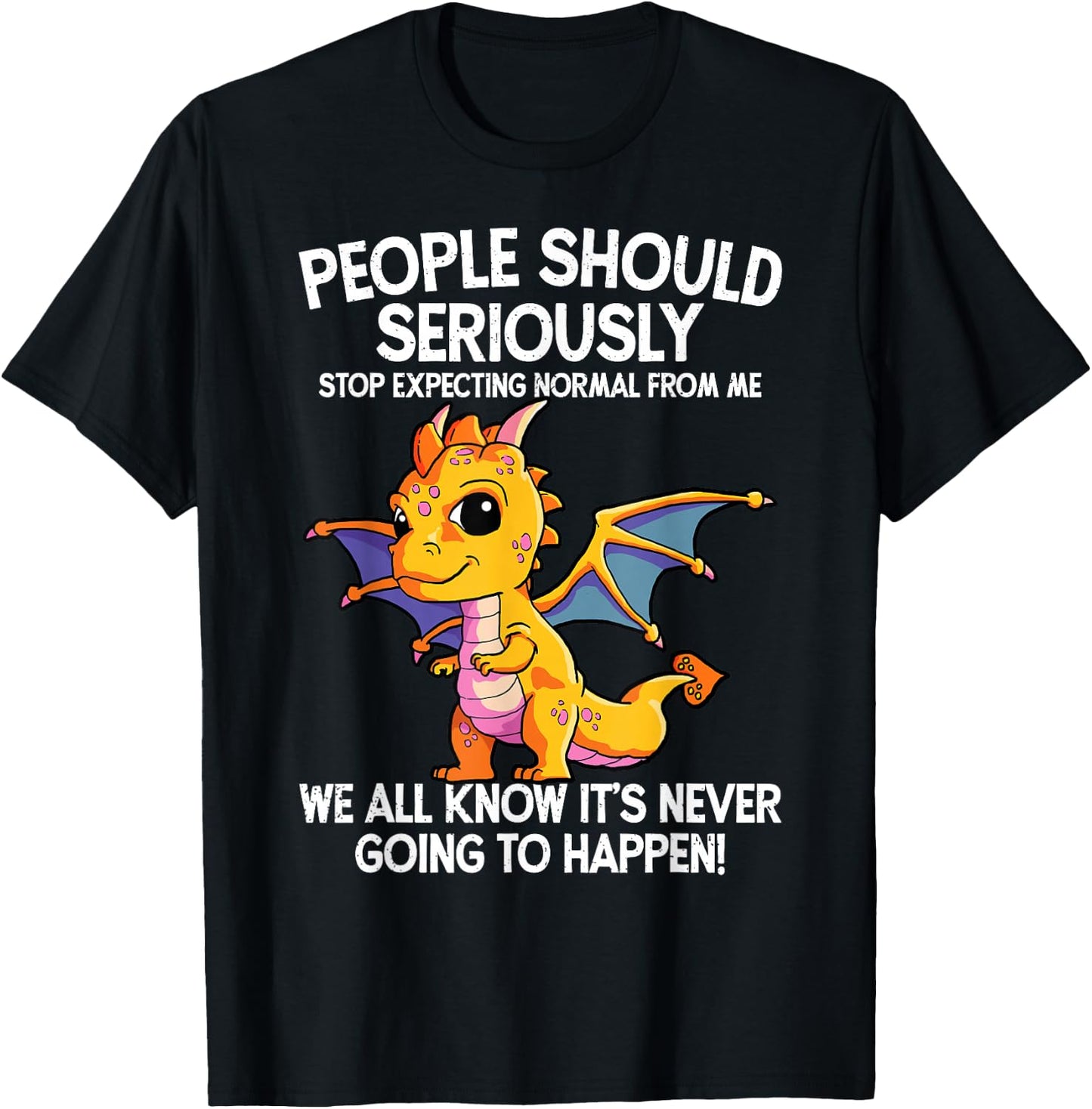 Cute dragon and girls T-Shirt - T-Shirt | Black
