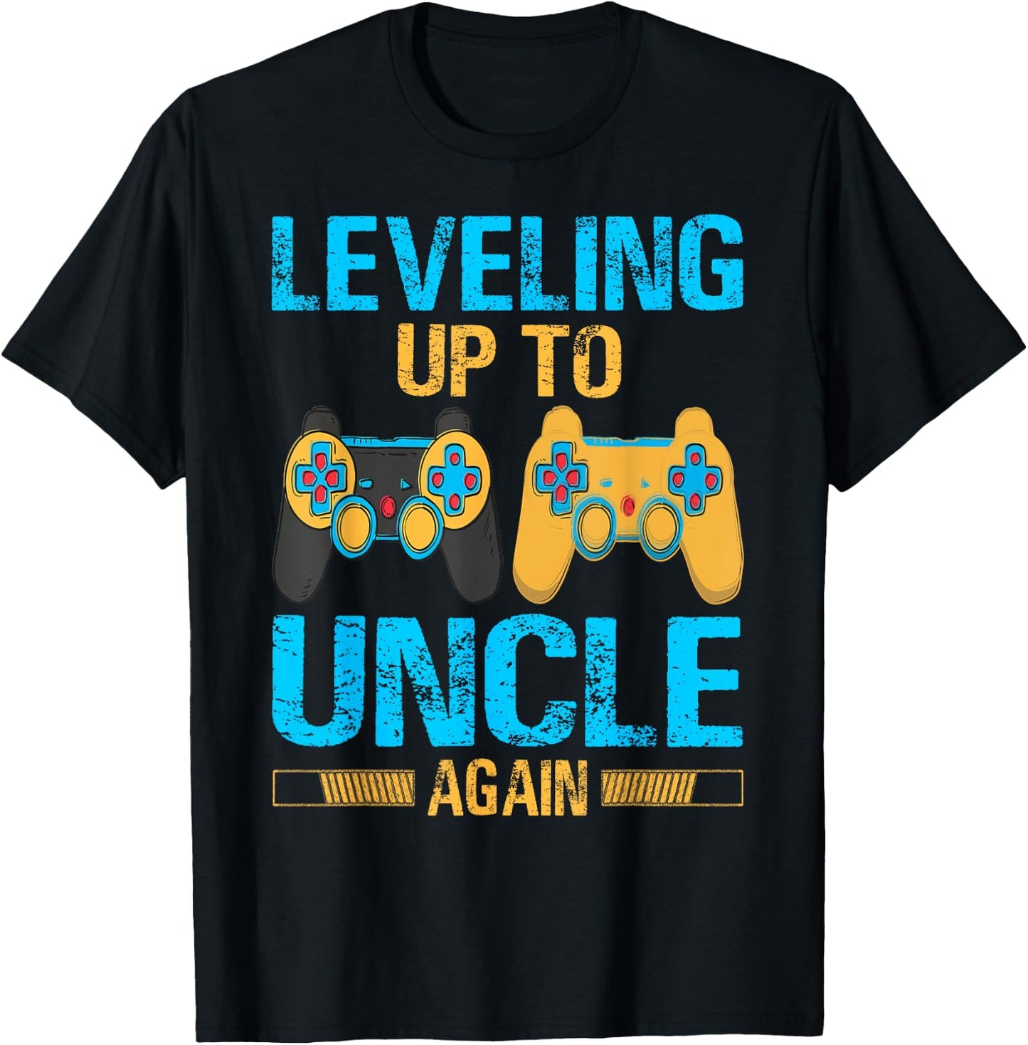 Leveling Up To Uncle Again Gaming Gift Uncle Again T-Shirt - T-Shirt | Black