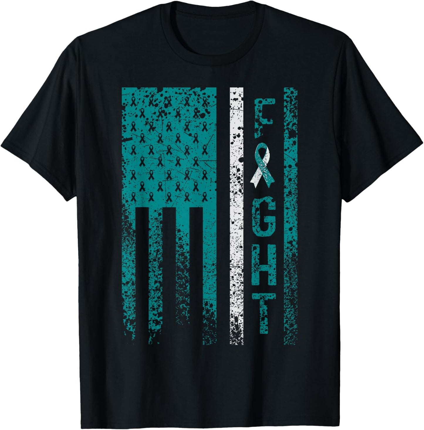 Cervical Cancer Awareness by Cervical Cancer Awareness Products - Adult Black Short Sleeve - Size Small T-Shirt - T-Shirt | Black