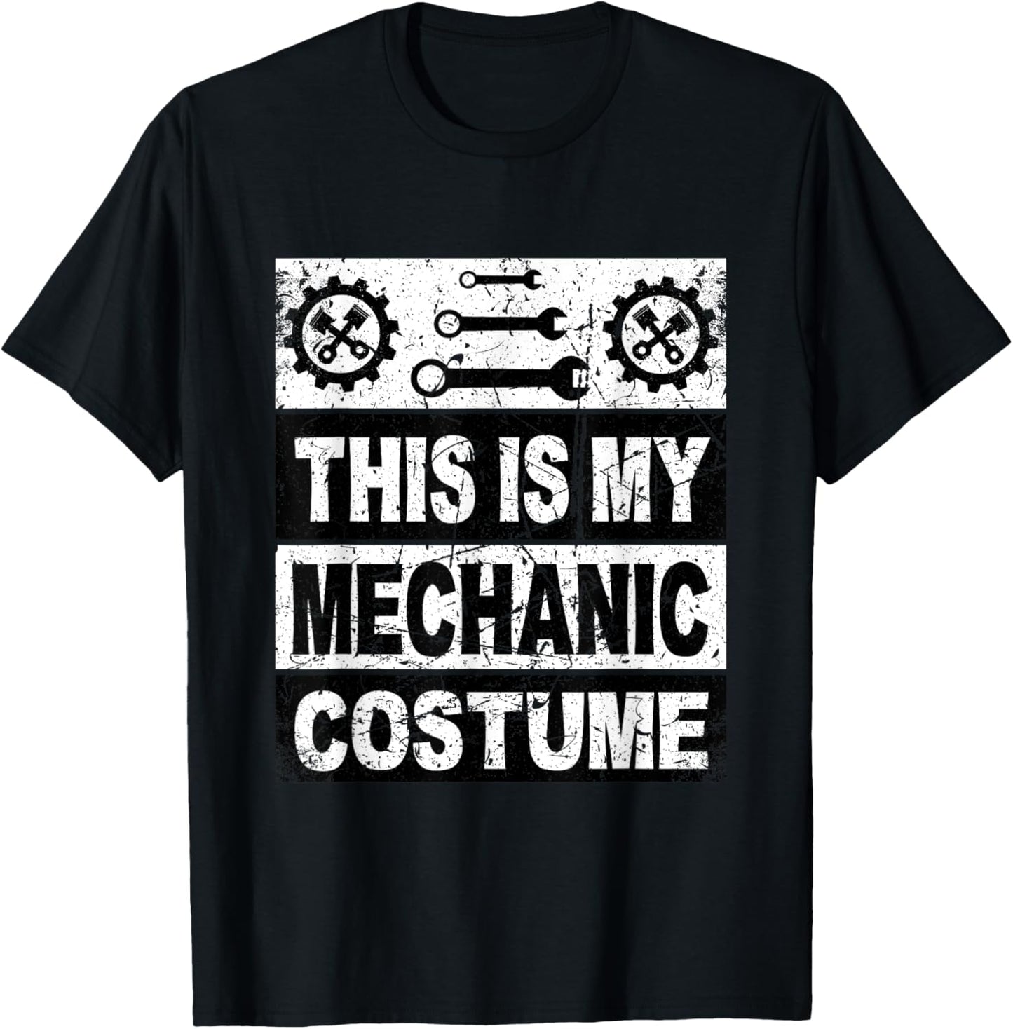 Retro This Is My Mechanic Costume Shirt For Car Mechanic T-Shirt - T-Shirt | Black