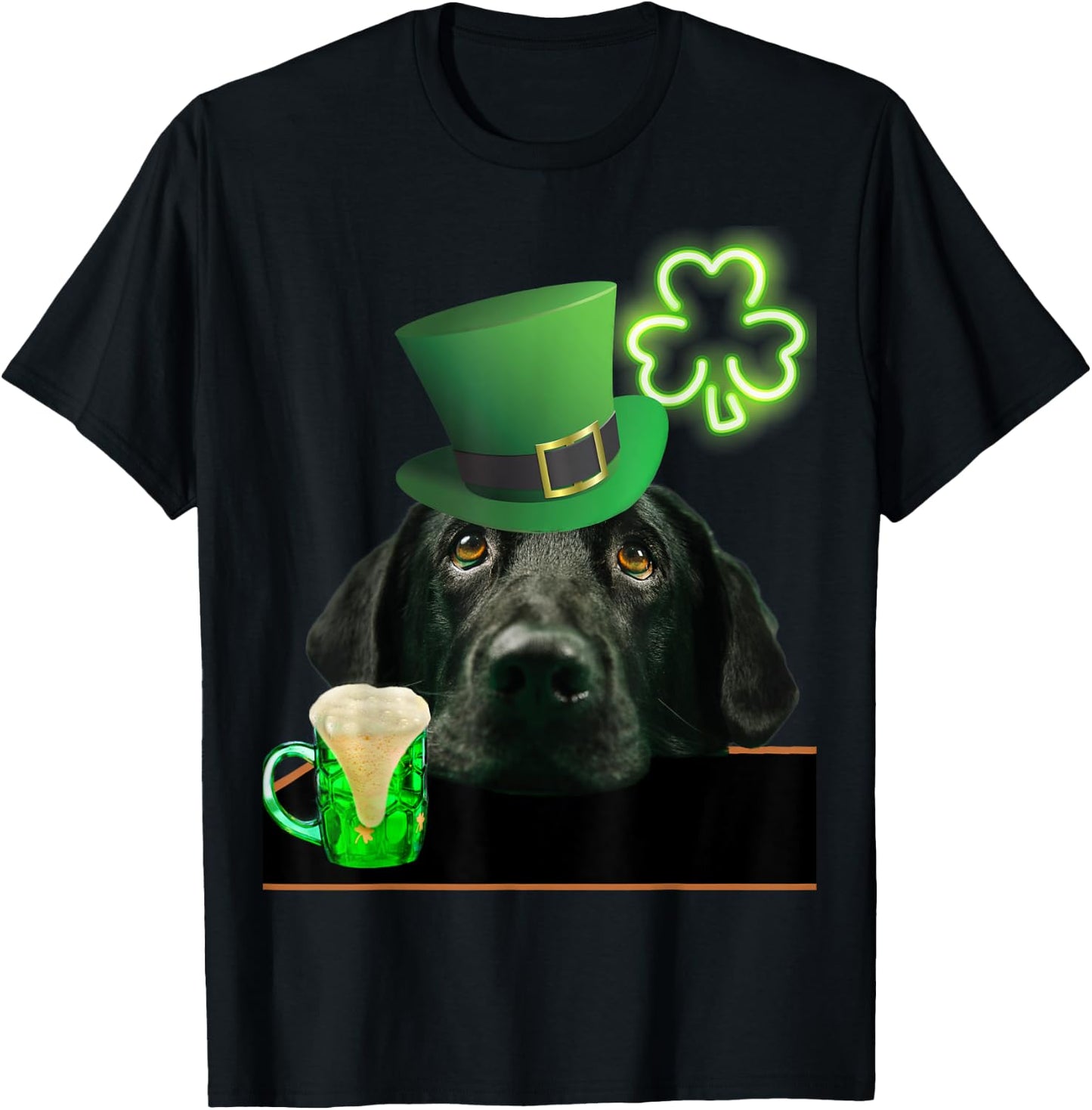 Black Lab Shirt Shamrock Irish Dog Picture St Patricks Women T-Shirt - T-Shirt | Black