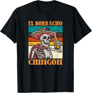 El Borracho Shirt - El Borracho Chingon T-Shirt - T-Shirt | Black