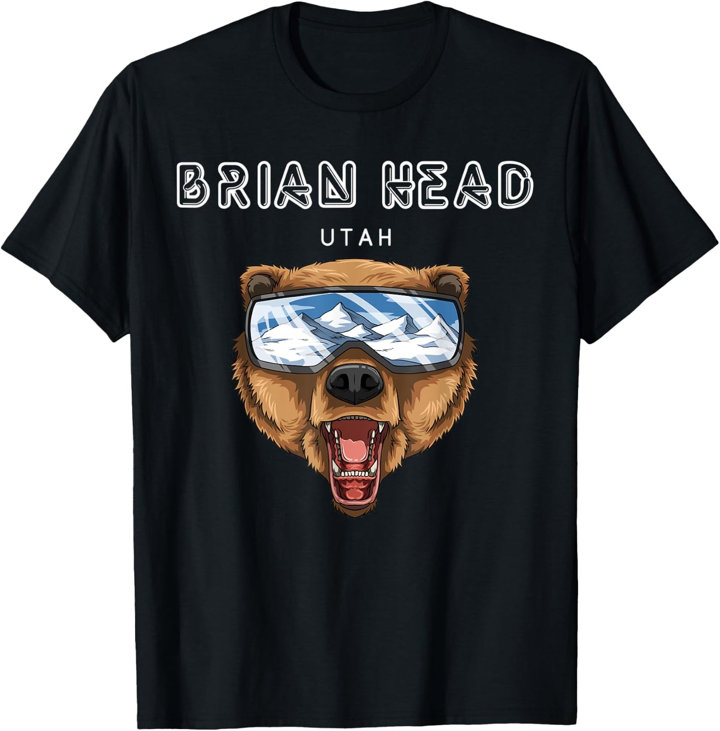 Brian Head Utah - USA Grizzly Ski Gift T-Shirt - T-Shirt | Black