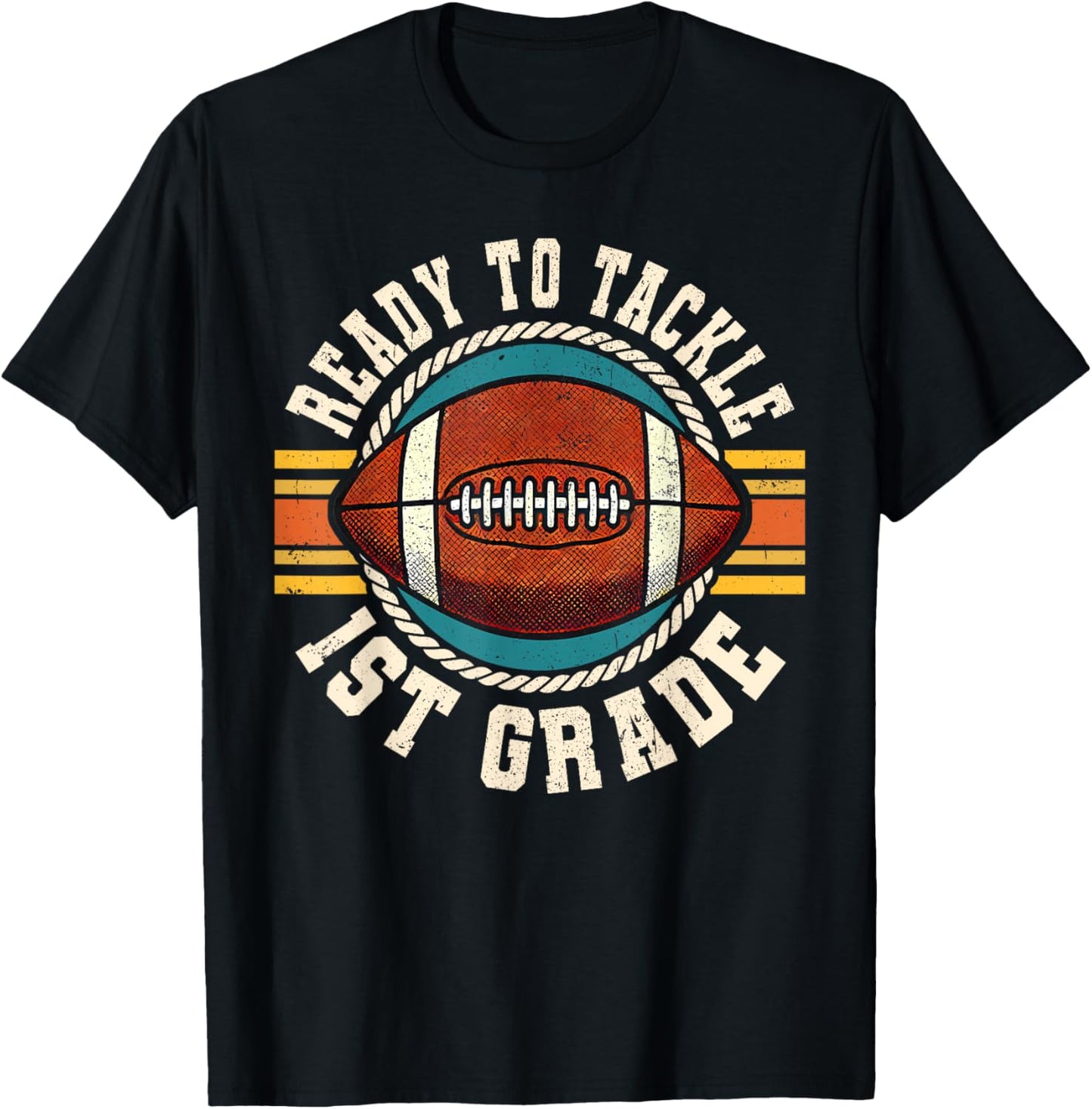 Ready To Tackle 1st Grade Football First Day Boys Toddlers T-Shirt - T-Shirt | Black