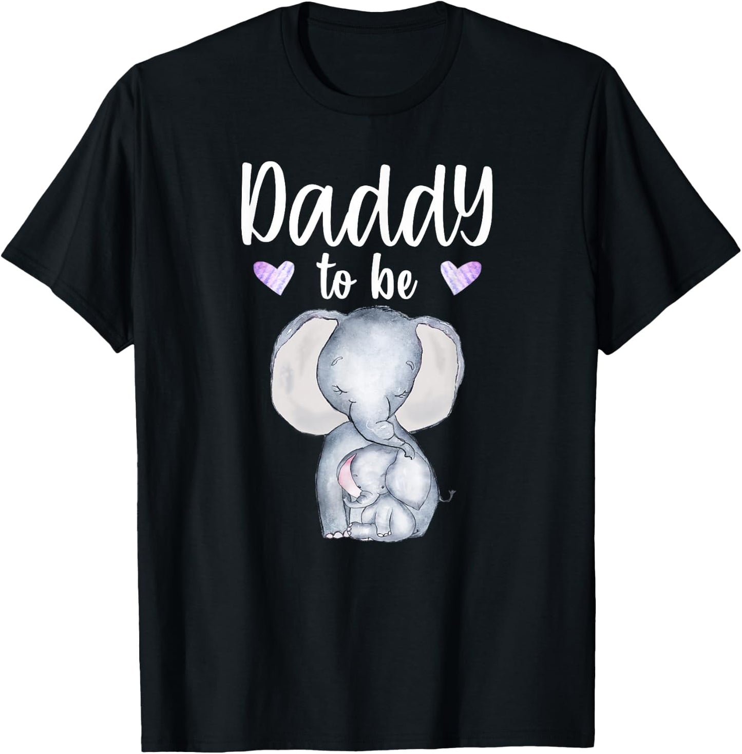Daddy To Be Elephant Baby Shower Future Daddy T-Shirt - T-Shirt | Black