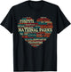 National Parks List Word Cloud heart Camping Men Women Kids T-Shirt - T-Shirt | Black