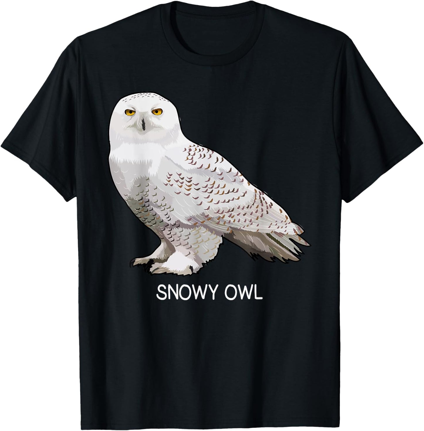 Snowy Owl Bird Lover T-Shirt - T-Shirt | Black