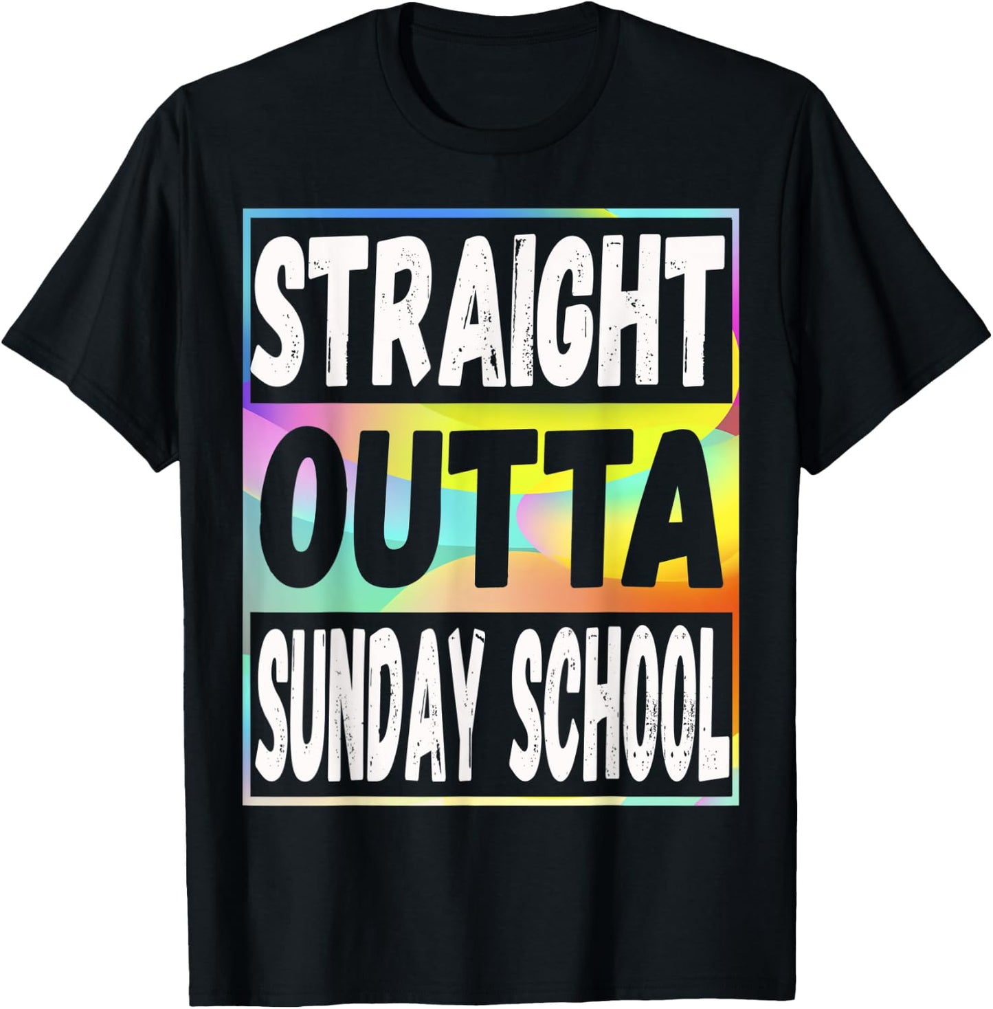 Straight Outta Sunday School Graduation Gifts T-Shirt - T-Shirt | Black