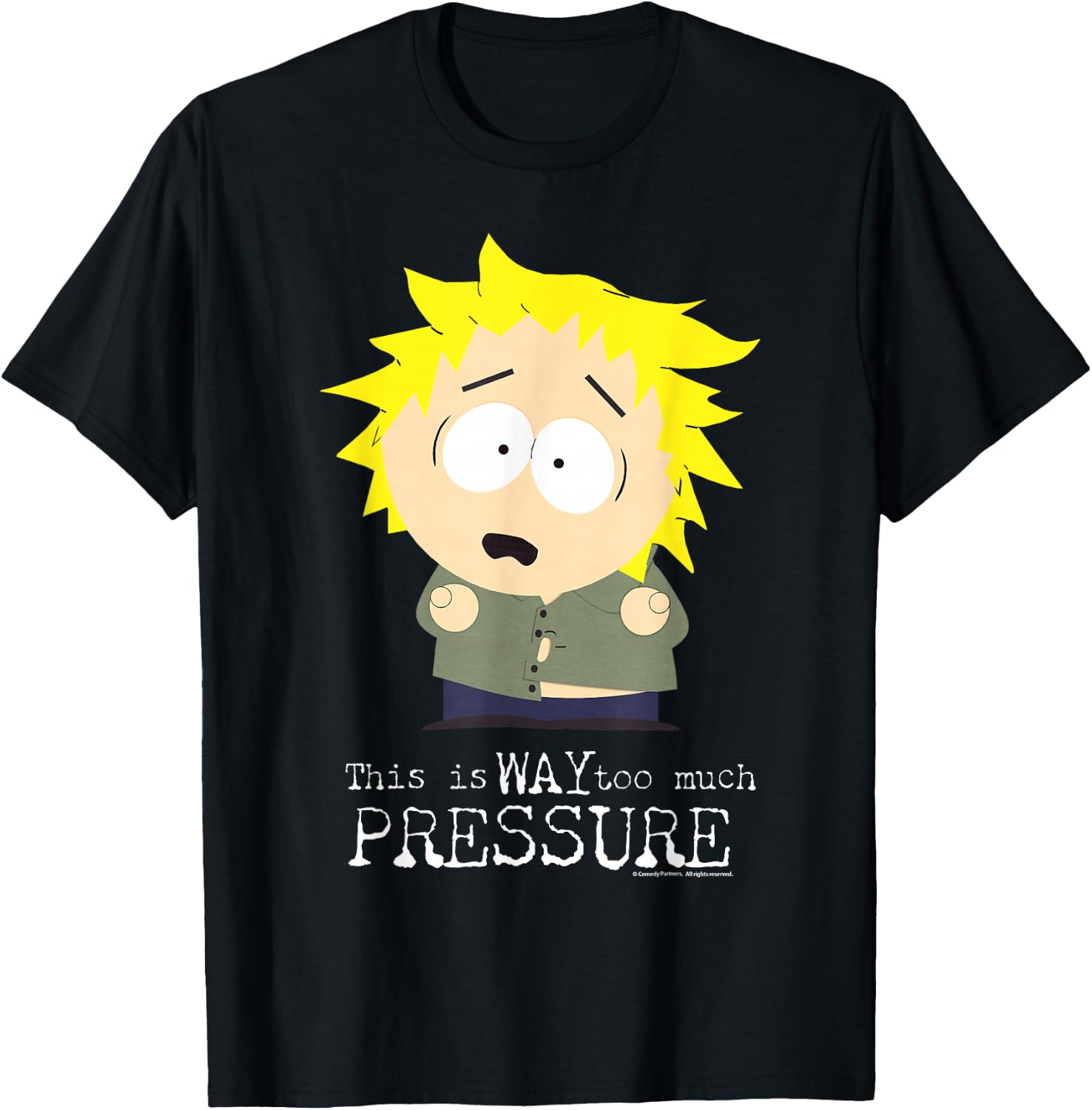 South Park Tweek Tweak Too Much Pressure T-Shirt - T-Shirt | Black
