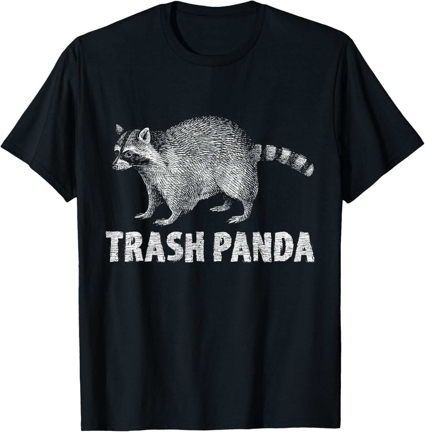 Trash Panda Racoon T-Shirt - T-Shirt | Black