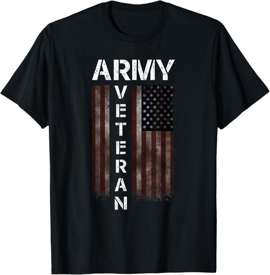 Cool American (USA) Flag - Proud Us Army Veteran Gift T-Shirt - T-Shirt | Black