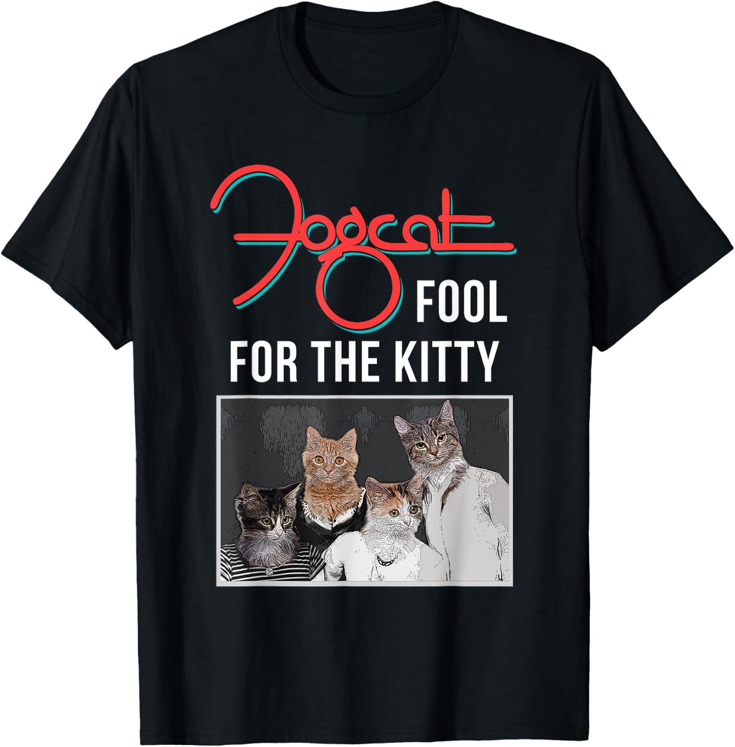 Heavy Metal Kittens & Cats Rock And Roll Band Animals Shirt T-Shirt - T-Shirt | Black