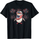 Penguin 4th Of July Sunglasses American Flag Fireworks T-Shirt - T-Shirt | Black