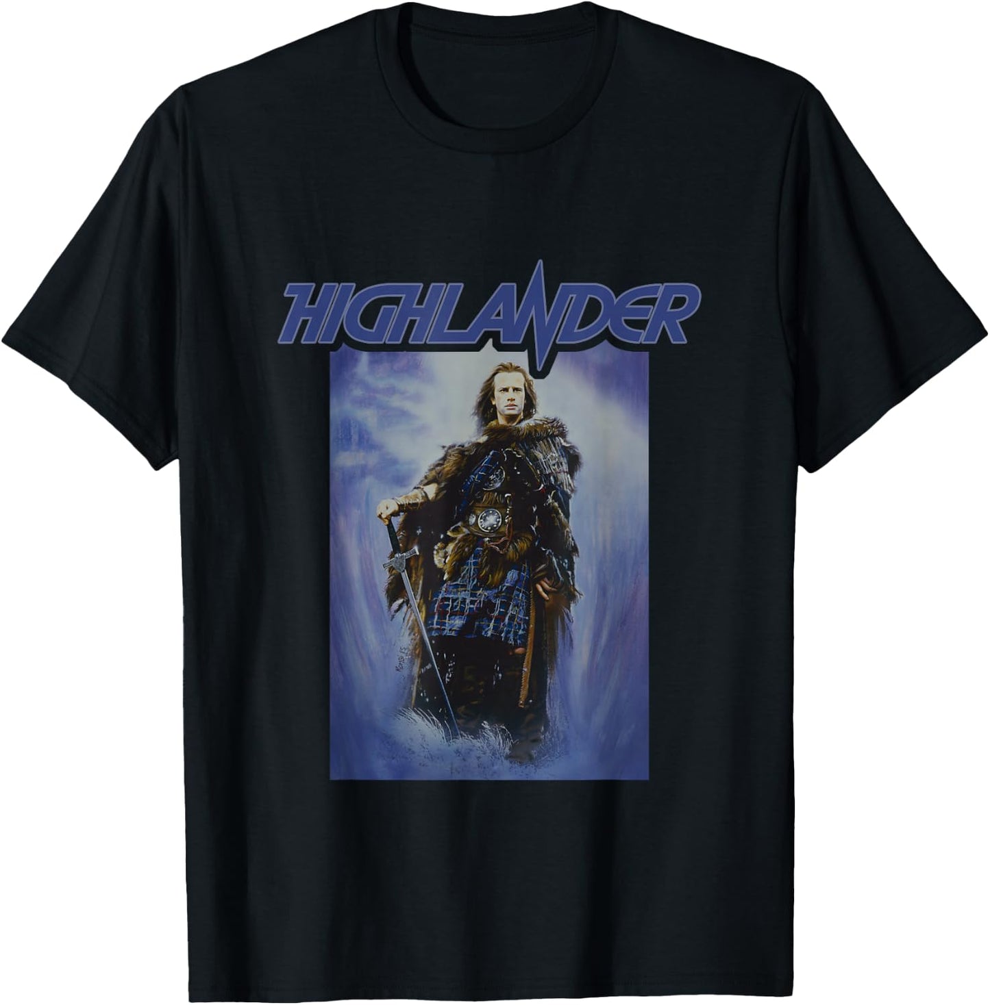 Highlander 1986 Theatrical Poster T-Shirt - T-Shirt | Black