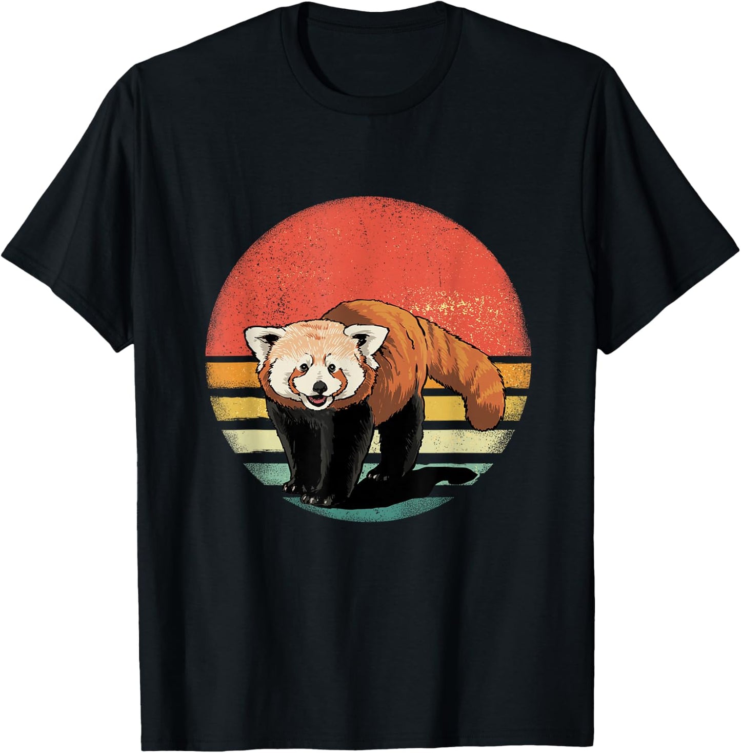 Red Panda Shirt Retro Red Panda Zoo Animal Red Panda Lover T-Shirt - T-Shirt | Black