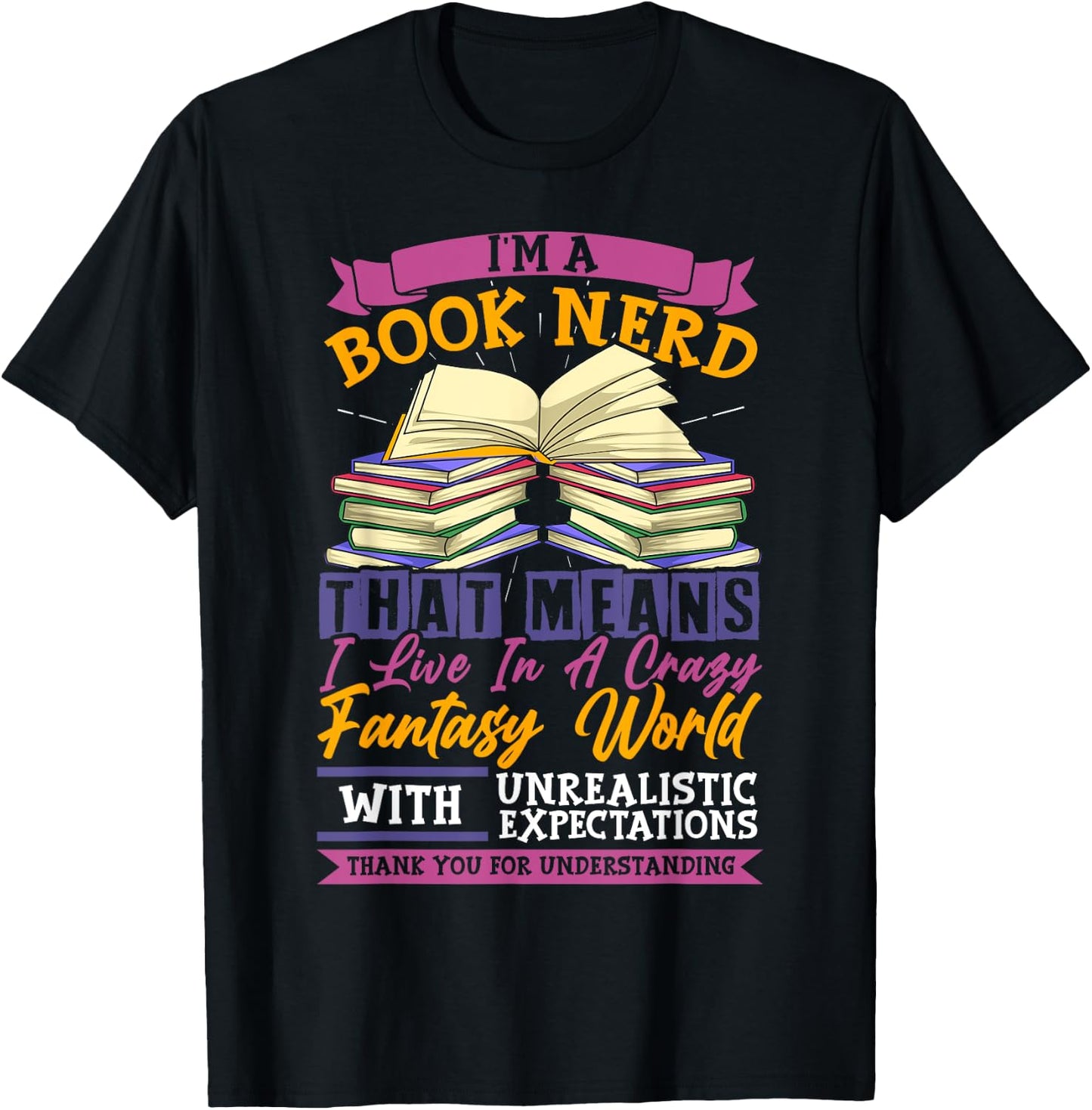 Book Lover Shirt Co I'm A Book Nerd Adult Black Small T-Shirt - T-Shirt | Black