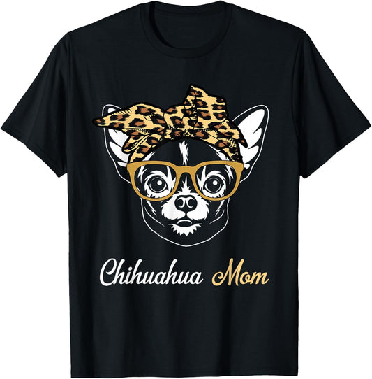 Birthday and Mother's day Gift-Chihuahua Mom T-Shirt - T-Shirt | Black