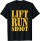 Lift Run Shoot Military Police Gym Day T-Shirt - T-Shirt | Black