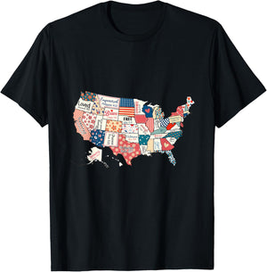US Map Bible Verses Natural Infant Christian Faith Men Women T-Shirt - T-Shirt | Black