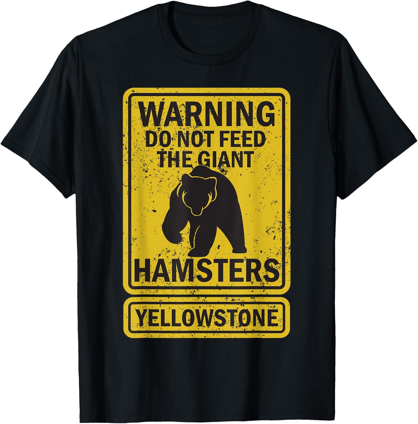 Funny Yellowstone National Park Grizzly Brown Bear Souvenir T-Shirt - T-Shirt | Black