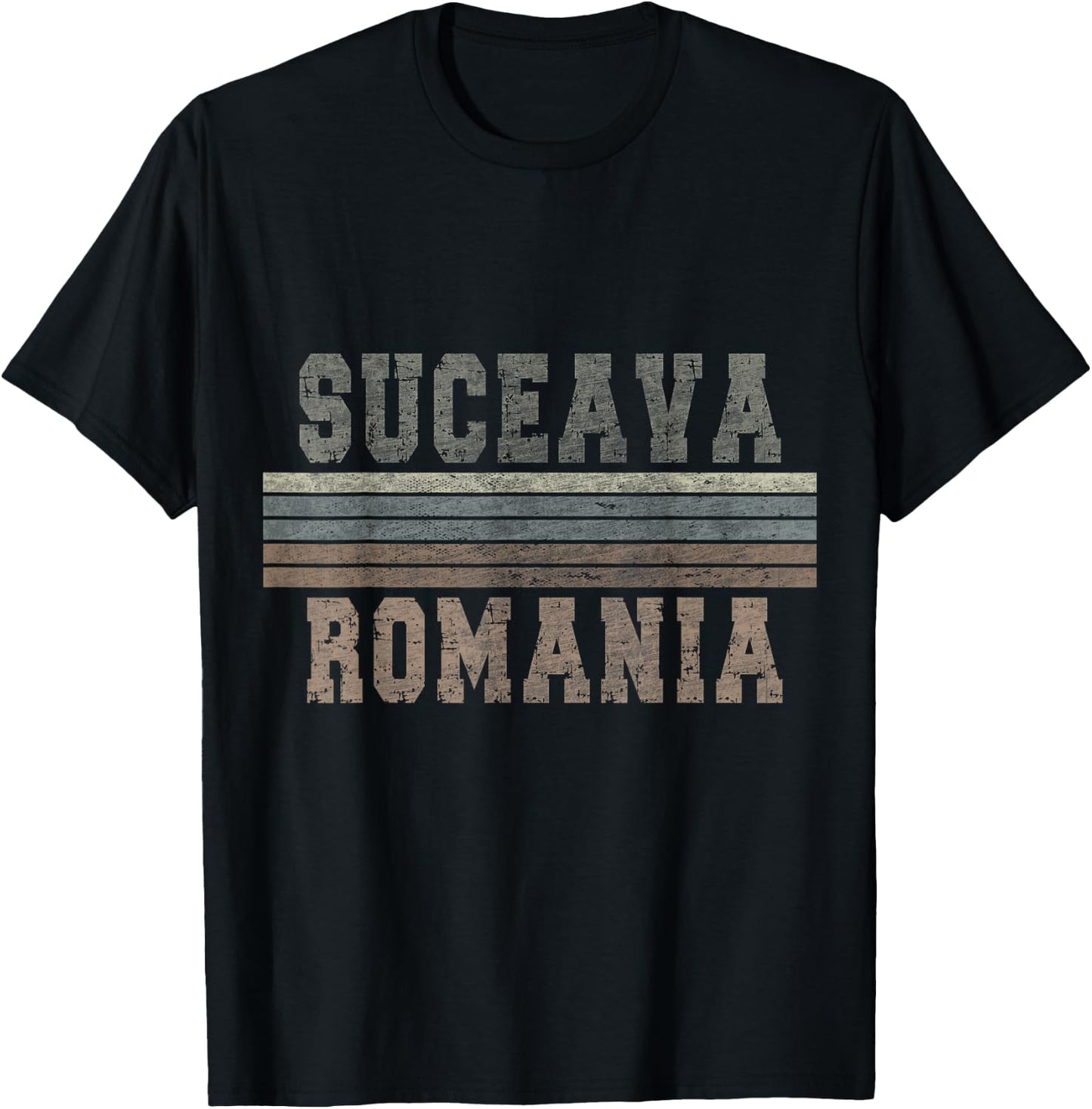 Retro Suceava Romania T-Shirt - T-Shirt | Black