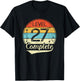 Level 27 Complete Retro 27th Wedding Anniversary T-Shirt - T-Shirt | Black