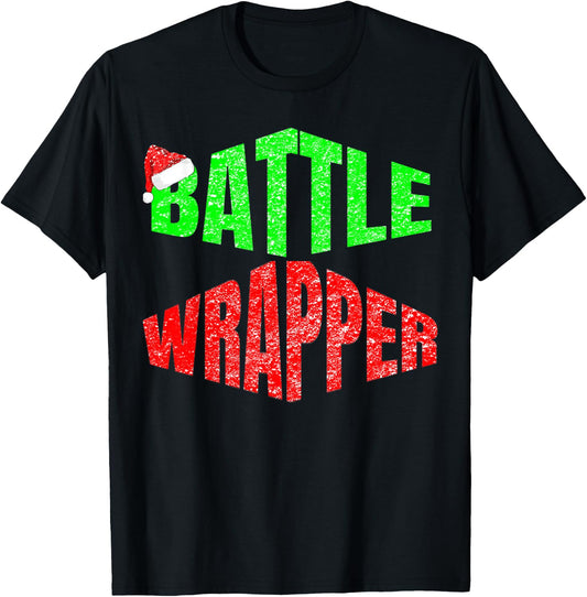 Funny Battle Wrapper Christmas Rap Cool Seasonal T-Shirt - T-Shirt | Black