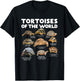 Tortoises Of The World Turtles Lover Save The Tortoises T-Shirt - T-Shirt | Black