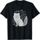 Vintage Arctic Fox Flower Art Design and Men T-Shirt - T-Shirt | Black