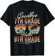 Vintage Goodbye 7th Grade Hello 8th Grade Summer Student Kid T-Shirt - T-Shirt | Black