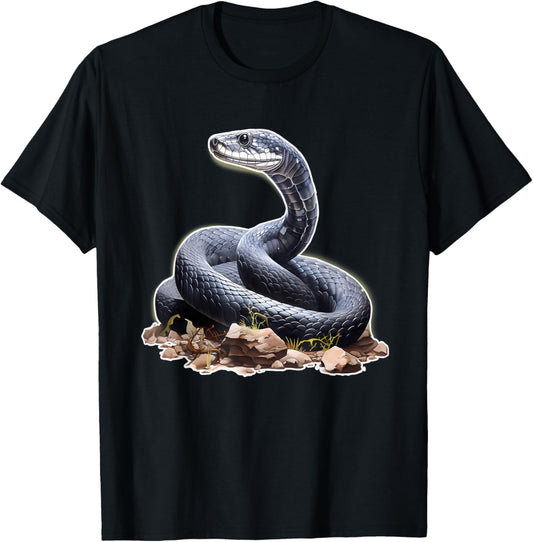 Black Snake Mamba Serpent T-Shirt - T-Shirt | Black