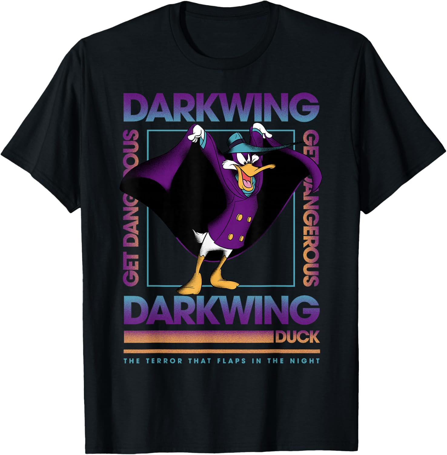 Disney Darkwing Duck Get Dangerous Square T-Shirt - T-Shirt | Black