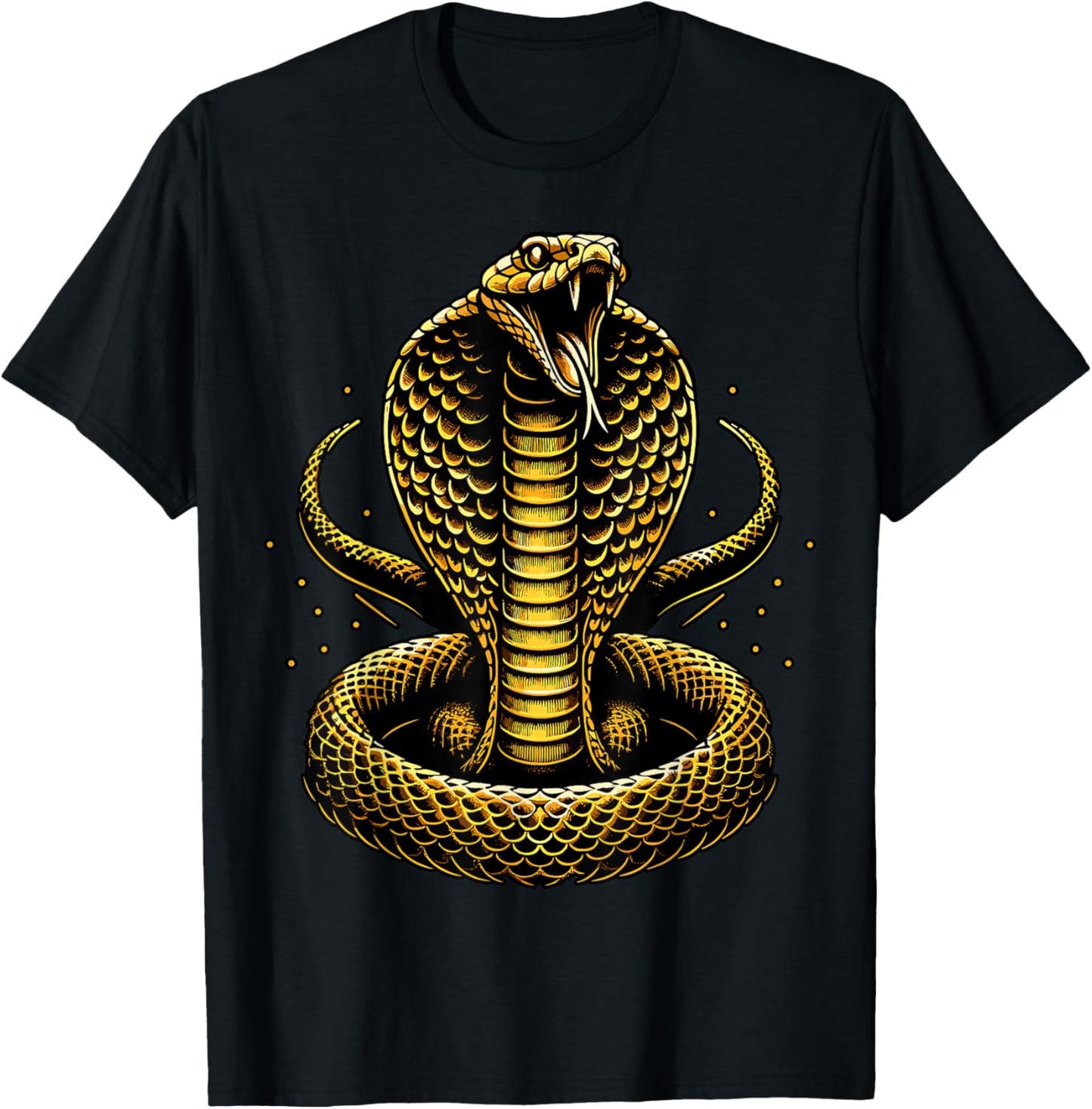 Golden Cobra Snake T-Shirt - T-Shirt | Black